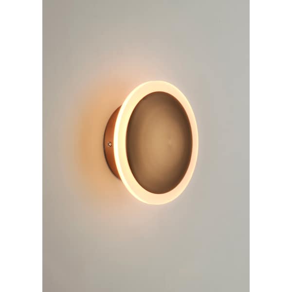 Saucer 1-Light 7 Wide Black / Gold Wall Sconce